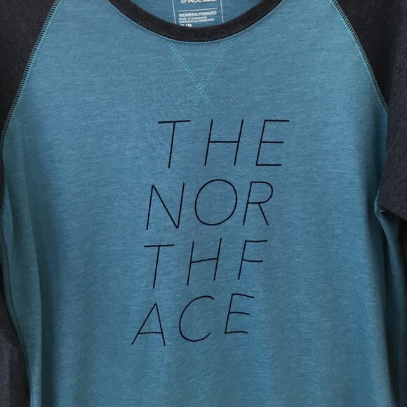The North Face Women's 3/4 Quarter Sleeve Logo Tee Size S EXCELLENT Condition - Picture 3 of 6